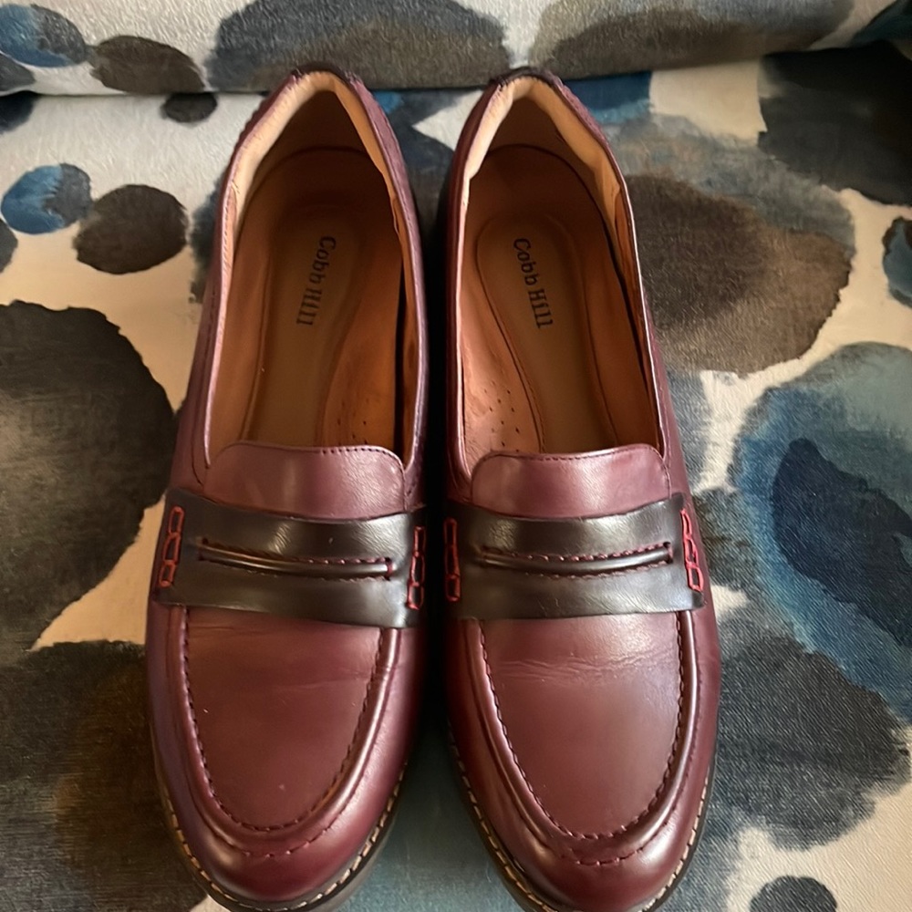 Cobb Hill mahogany leather loafers